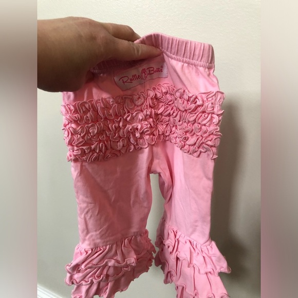 RuffleButts Girls 12-18M Pastel Pink Long Pants with Ruffles - EUC! - Picture 7 of 7